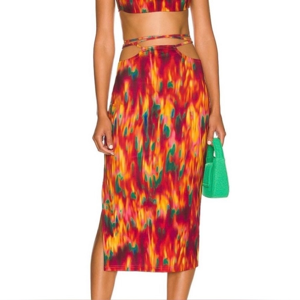 WeWoreWhat Cutout Midi Skirt NWT